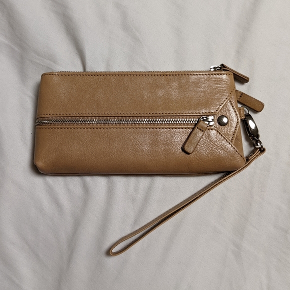 DANIER Genuine Leather Wallet with Strap in Tan - Picture 5 of 8